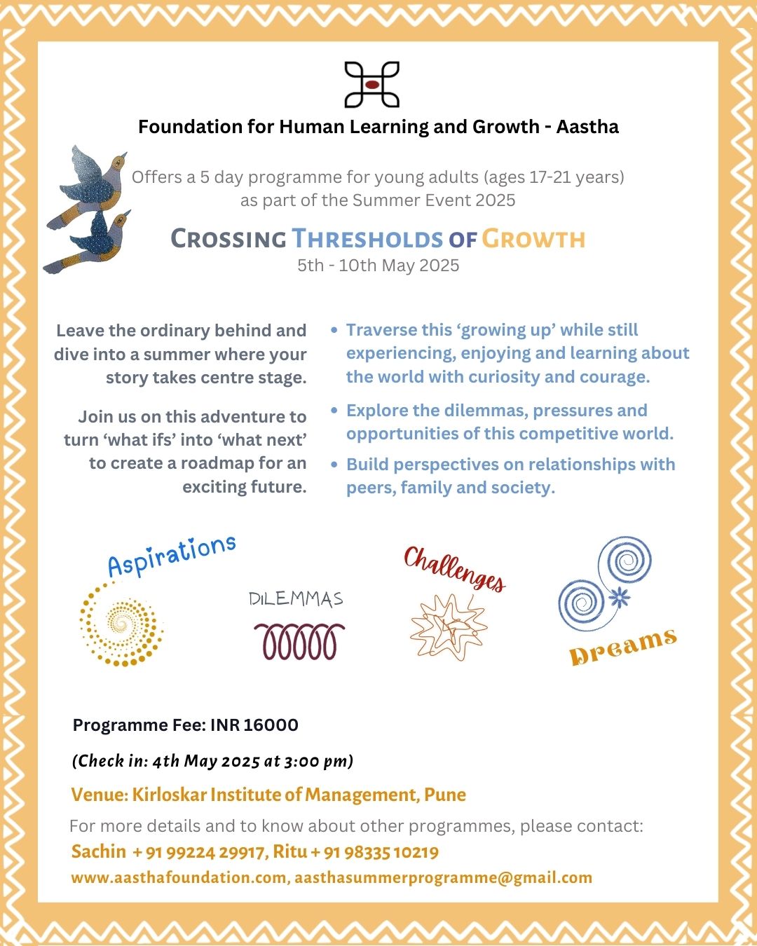 Crossing Thresholds of Growth (for youth)